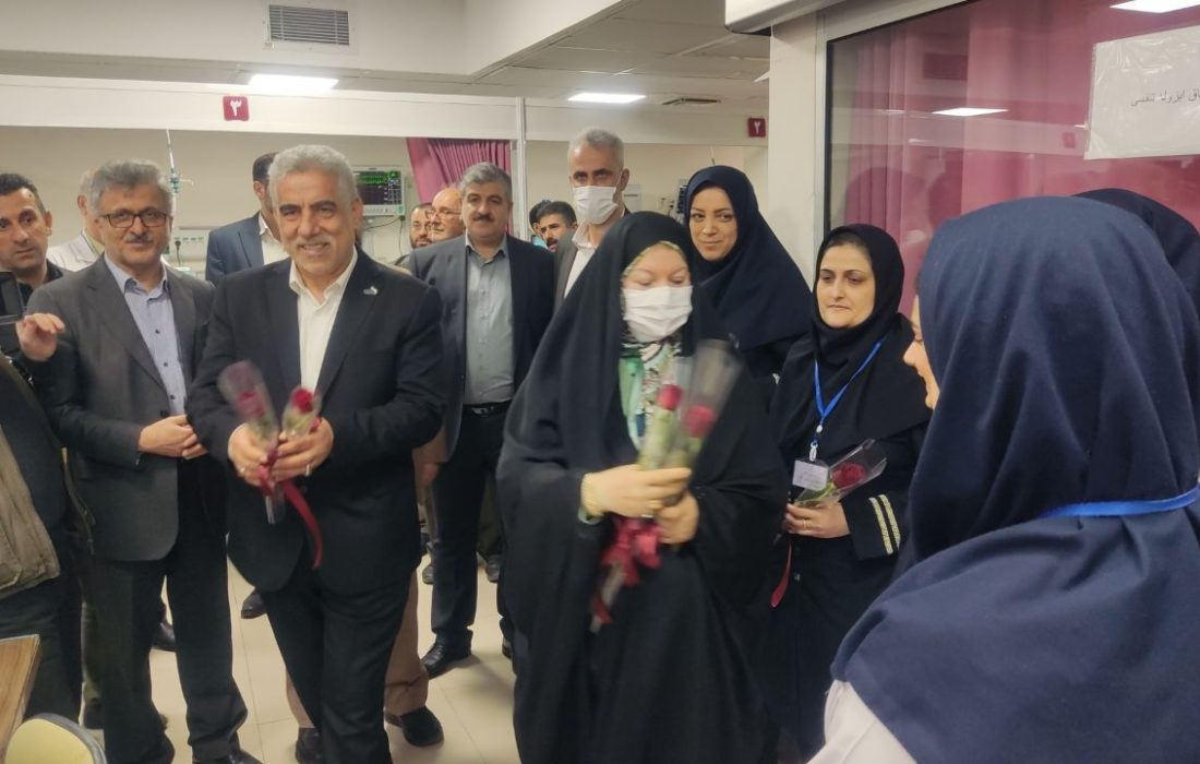با همراهی رئیس دانشگاه علوم پزشکی گیلان صورت گرفت؛ تجلیل استاندار گیلان از پرستاران مرکز آموزشی درمانی حشمت رشت