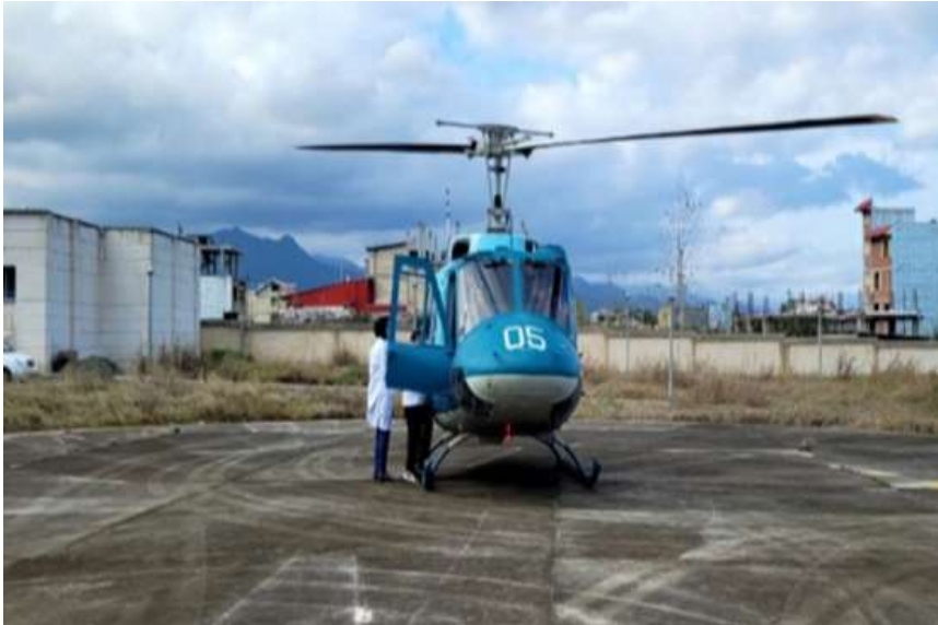 انتقال بیمار اهل تالش توسط اورژانس هوایی گیلان