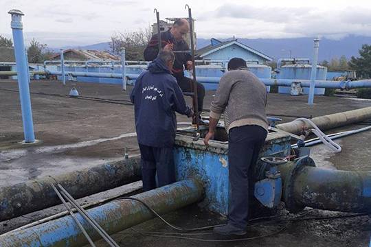 شستشوی ۲۰۵ باب مخزن ذخیره آب شرب در سطح استان گیلان