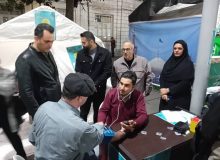 برپایی ایستگاه سلامت در پیاده راه فرهنگی شهر رشت