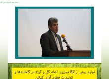 تولید بیش از ۵۲ میلیون اصله گل و گیاه در گلخانه‌ها و تولیدات فضای آزاد گیلان