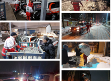 امدادرسانی نیروهای امدادی جمعیت هلال احمر گیلان به بیش از ۳ هزار نفر از هموطنان گرفتار در برف