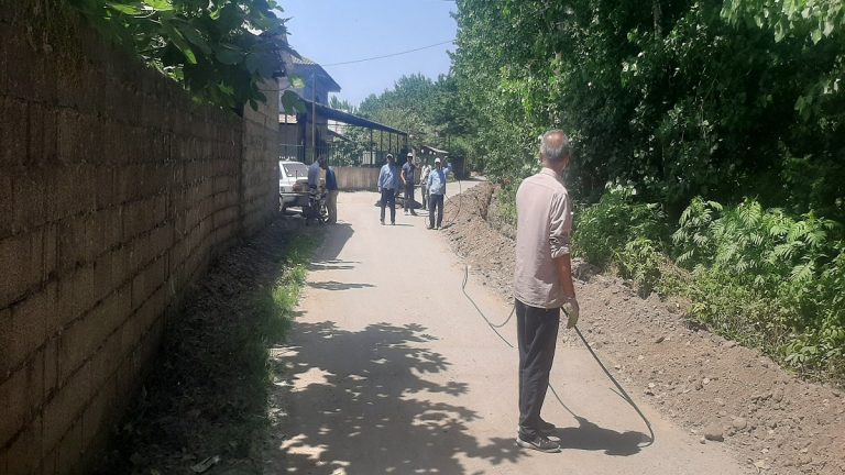 اجرای پروژه فیبرنوری منطقه فخرآباد بخش لشت نشاء شهرستان رشت