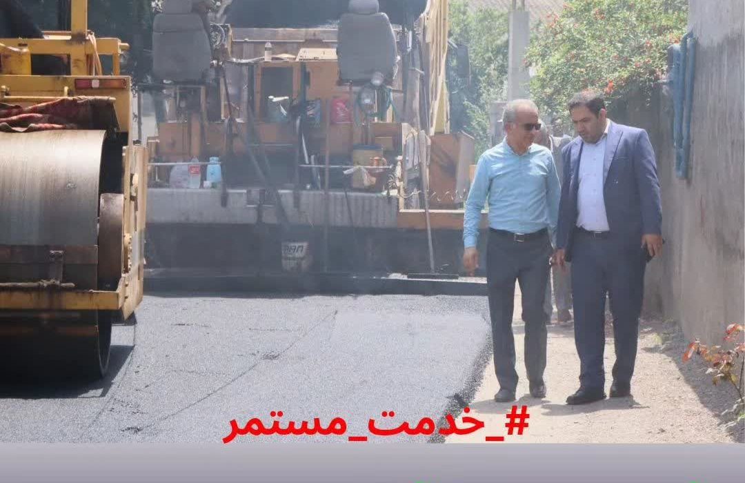 به همت شهردارجوان وپرتلاش سنگر،آغاز عملیات اجرایی نهضت آسفالت