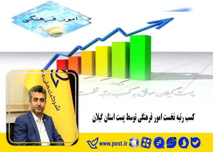 کسب رتبه نخست امور فرهنگی توسط پست استان گیلان