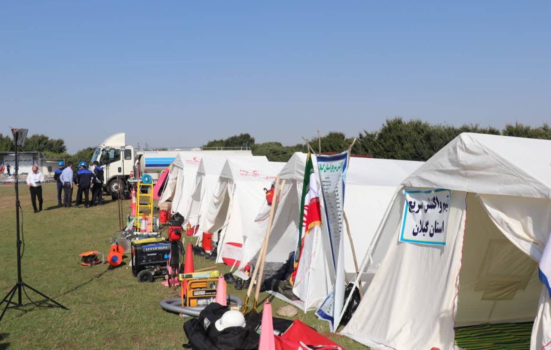 برگزاری مانور استقرار تیم واكنش سریع شركت آب و فاضلاب استان گیلان در شمالغرب كشور