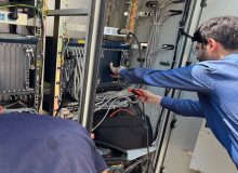 اجرای عملیات پروژه نجما (اینترنت پرسرعت) در خیابان آیت الله رودباری رشت