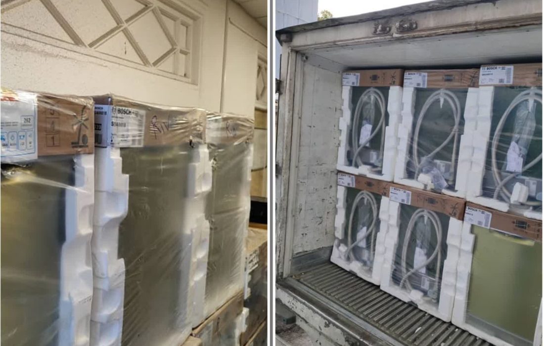 توقيف کاميون يخچال دار حامل لوازم خانگي قاچاق