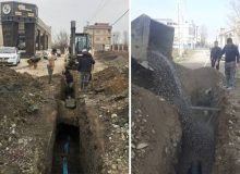 اتمام عملیات اجرایی توسعه شبكه فاضلاب خیابان المهدی صومعه سرا