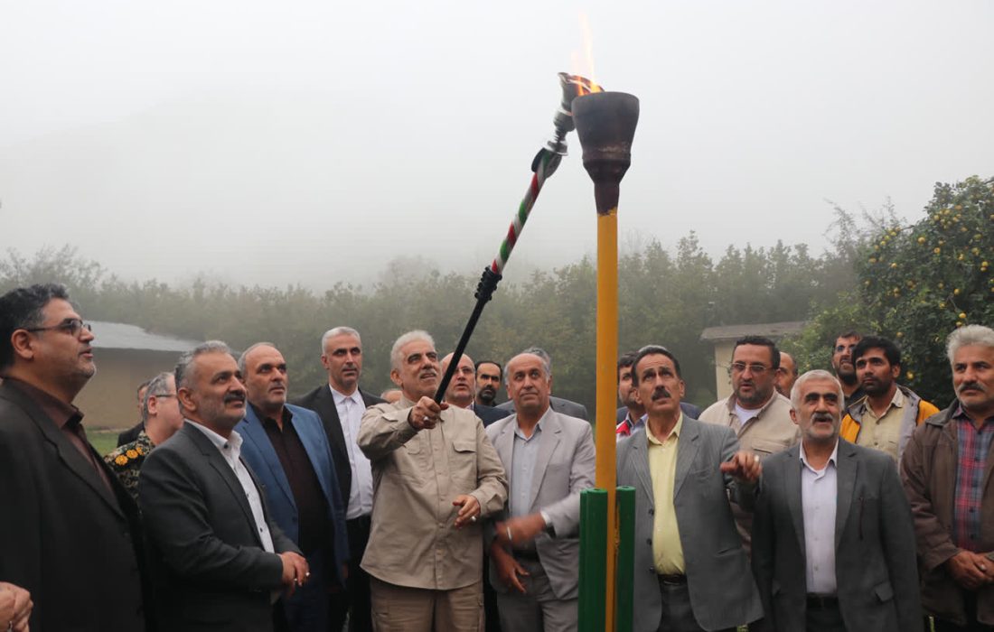 با حضور استاندار گیلان؛ مشعل گاز در ارتفاعات املش روشن شد