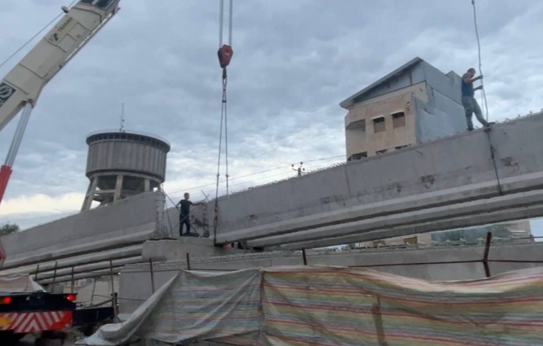 _ پروژه های میثاق در آستانه بهره برداری _ اجرای مرحله آخر تیرگذاری تقاطع غیرهمسطح شهید حمیدیان