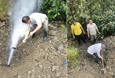 جلوگیری از هدر رفت بیش از ۵ لیتر بر ثانیه آب شرب در شهر اطاقور لنگرود