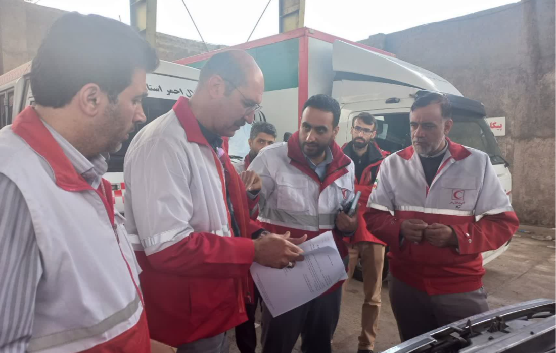 بازدید معاون لجستیک و آمادگی سازمان امدادونجات از هلال احمر استان گیلان