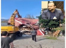 قلع و قمع یک ویلای ۷۰ متری در شهرستان شفت به جهت تغییر کاربری اراضی زراعی