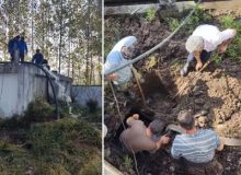 شستشوی مخزن ذخیره آب شرب مجتمع لفوت شهرستان آستانه اشرفیه