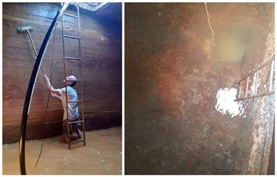 شستشو و تعمیر مخزن زمینی ۱۰۰ متر مكعبی شهرك كادوس شهرستان شفت