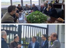 بررسی موانع توسعه فرودگاه سردار جنگل رشت با حضور  بازرس گیلان ومقامات استانی