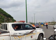 مدیریت ترافیک سنگین در آزادراه رشت-قزوین توسط عوامل راهداری گیلان