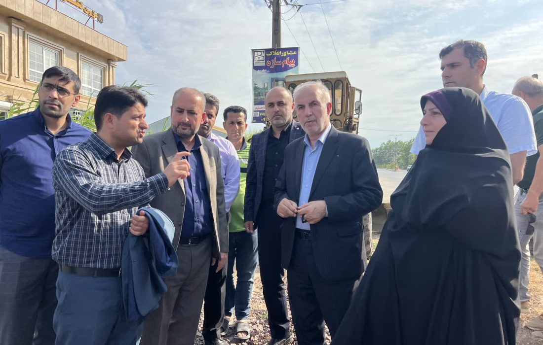 حضور  جبار کوچکی نژاد در پروژه تعریض و توسعه فاز دوم بلوار شهید سلیمانی (ساحل) خشکبیجار