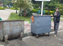 تعمیر و نوسازی سطل‌ های زباله شهری در ماسال