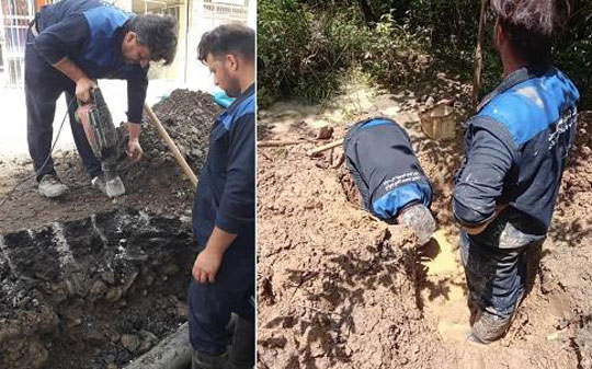 طي سه ماه اول سال ۱۴۰۴؛ رفع بيش از ۱۸۰ فقره حادثه بخش آب در سطح شهرستان شفت