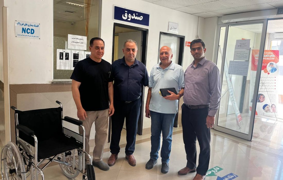 اهدای ویلچر به بیمارستان شهدای رضوانشهر