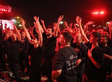 اجتماع جاماندگان اربعین در لاهیجان در جزیره استخر برگزار شد