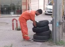 جمع‌آوری گسترده لاستیک‌های فرسوده برای مقابله با پشه آادس در شهرستان لنگرود