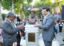 همزمان با روز لاهیجان سردیس استاد حسین محجوبی رونمایی شد
