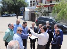 بازدید رئیس،اعضای شورا و شهردار رشت از تقاطع همسطح عرفان پیشرفت ۷۰ درصدی تقاطع همسطح عرفان
