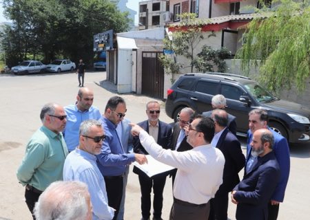 بازدید رئیس،اعضای شورا و شهردار رشت از تقاطع همسطح عرفان پیشرفت ۷۰ درصدی تقاطع همسطح عرفان