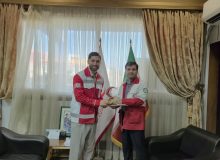 حضور علیرضا جهانبخش در جمعیت هلال احمر گیلان؛ پیوستن ستاره فوتبال به جمع امدادگران داوطلب