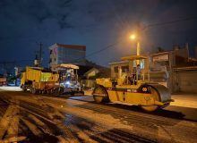 عملیات روکش آسفالت خیابان ایران در منطقه حمیدیان رشت آغاز شد