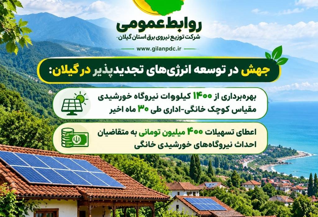 جهش در توسعه انرژیهای تجدیدپذیر در گیلان
