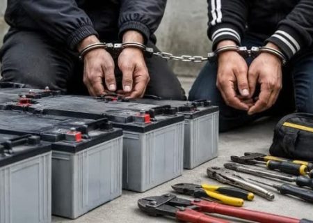 انهدام باند سرقت باتری و تجهیزات مخابراتی در شفت