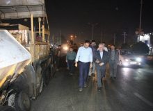 تأمین قیر مورد نیاز پروژه روکش آسفالت رینگ شهر رشت بازدید بامدادی نماینده مردم رشت در مجلس و شهردار رشت از پروژه روکش آسفالت مسیر فرودگاه تا دانشگاه گیلان